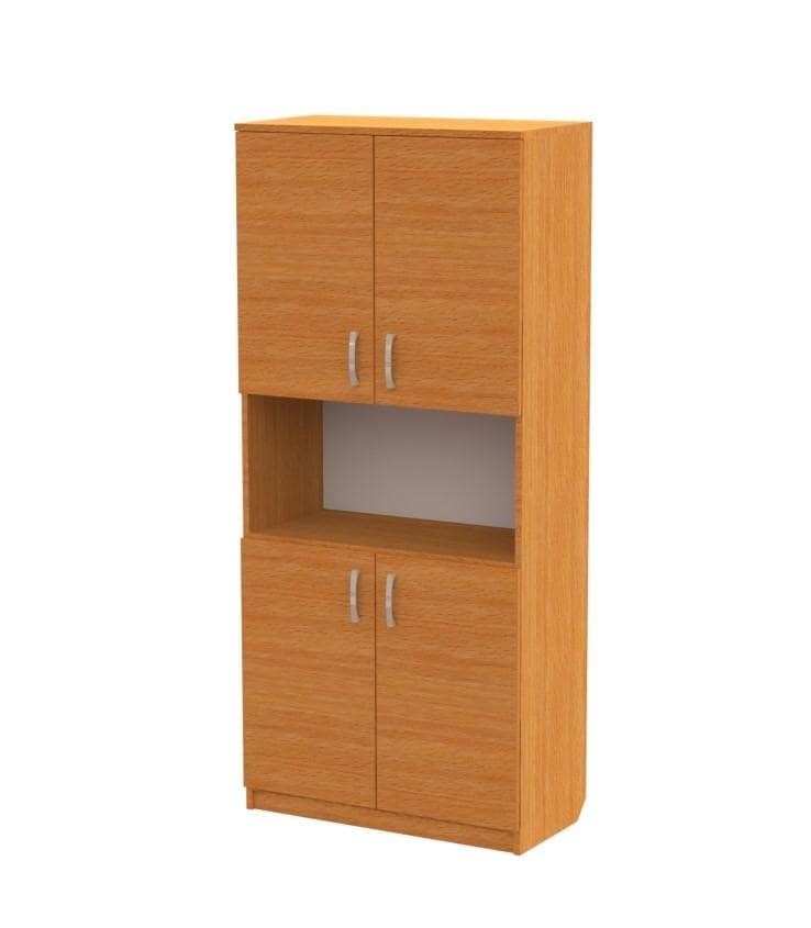 Шафа книжкова 4-х дверна з нішею РОЗКОМ, розмір 800х380х1840 мм.